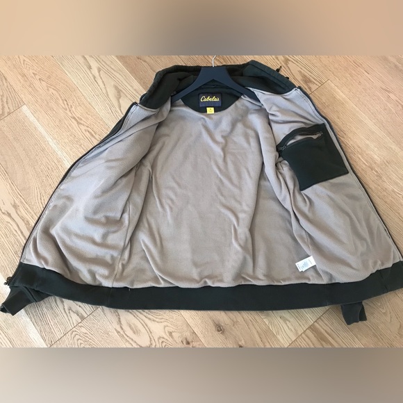 CABELAS FULL ZIP INSULATED HOODIE MEN's size EXTRA LARGE TALL DARK GREEN Warm - Picture 6 of 8
